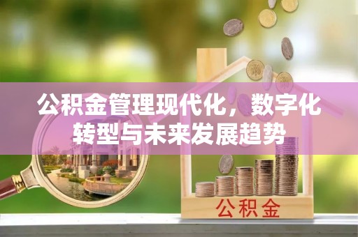 线西公积金管理现代化，数字化转型与未来发展趋势