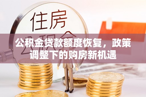 线西公积金贷款额度恢复，政策调整下的购房新机遇