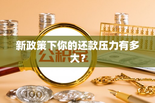 线西新政策下你的还款压力有多大？